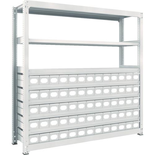 (送料別途)(直送品)TRUSCO スチールラック M3型中量棚 H1800 スチール引出付 小X65 M3-6658-A65
