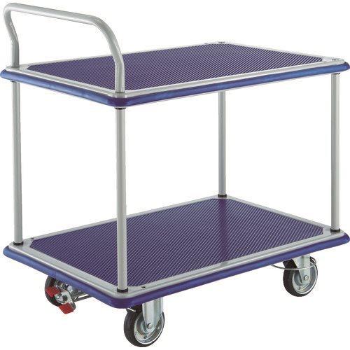 (送料別途)(直送品)TRUSCO プレス製台車 ドンキーカート 片袖2段 4輪リングストッパー付 204NJKRS-4 ドンキーカート (折りたたみ式ハンドルタイプ) TRUSCO 折りたたみ