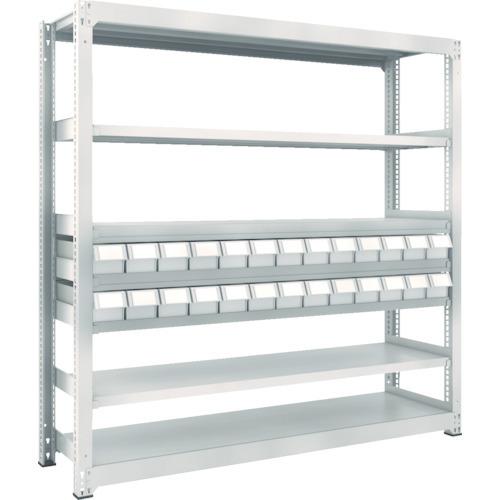 (送料別途)(直送品)TRUSCO スチールラック M3型中量棚 H1800 樹脂NG引出付 小X26 M3-6657-E26