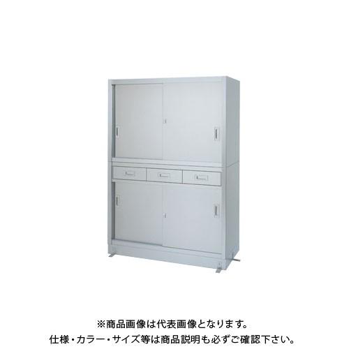 (送料別途)(直送品)シンコー ステンレス保管庫(二段式) 1200×450×1750 VD-12045(受注生産)