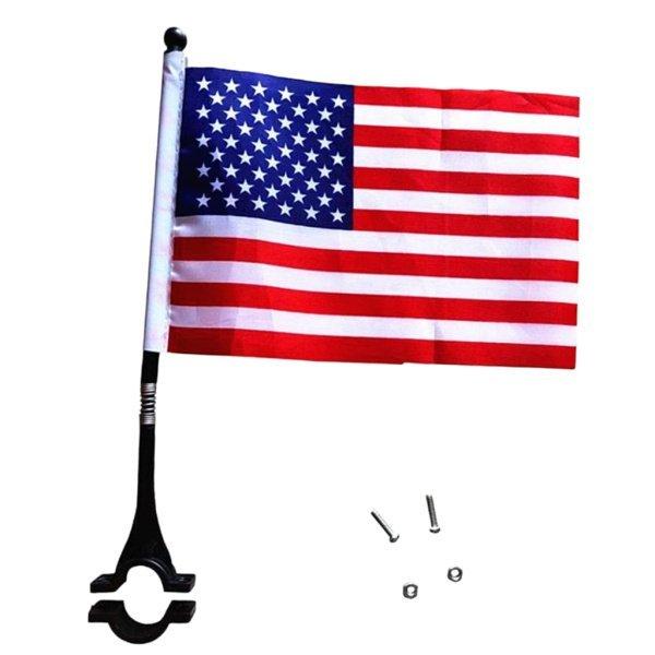 希望者のみラッピング無料 ポールハンドルバーに取り付けられた正方形の旗の装飾バナーが付いている自転車の安全旗 アメリカの国旗 Dprd Jatimprov Go Id