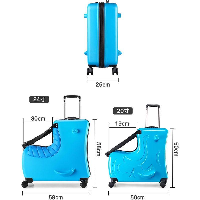 Homraku 子供用スーツケース乗れる キッズキャリーケース トランク ダイヤルロック式 ダブルキャスターで静音 安心素材 子供の遊び心に 子供用スーツケース乗れる キッズキャリーケース トランク ダイヤルロック式 ダブルキャスターで静音 安心素材 子供の遊び心に