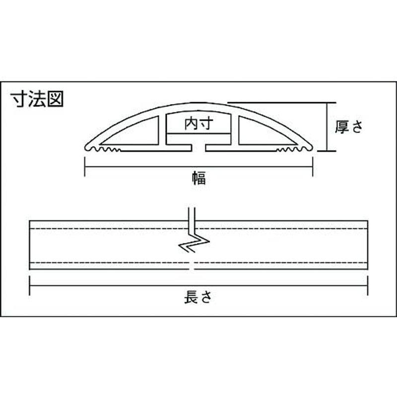 TRUSCO(トラスコ)　ソフトケーブルプロテクター　20×W101.6×10m　アイボリー　TSRD20×10010-IV