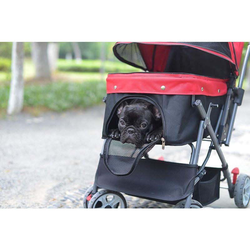 【通常品】 OUVITA ペットカート 犬用ベビーカー 犬 猫バギー 対面式 4輪 小型犬 中型犬カート 多頭 軽量コンパクト リード2本付き 前輪36 【E1966903908】(10496円)