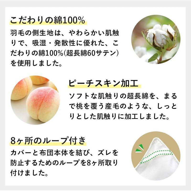 《送料込》 羽毛布団 キング ハンガリー産 ホワイト マザー グースダウン 93％ 二層立体 ツインキルト 羽毛布団 無地キナリ 60サテン 超長綿 国 【1347277241】(47973円)