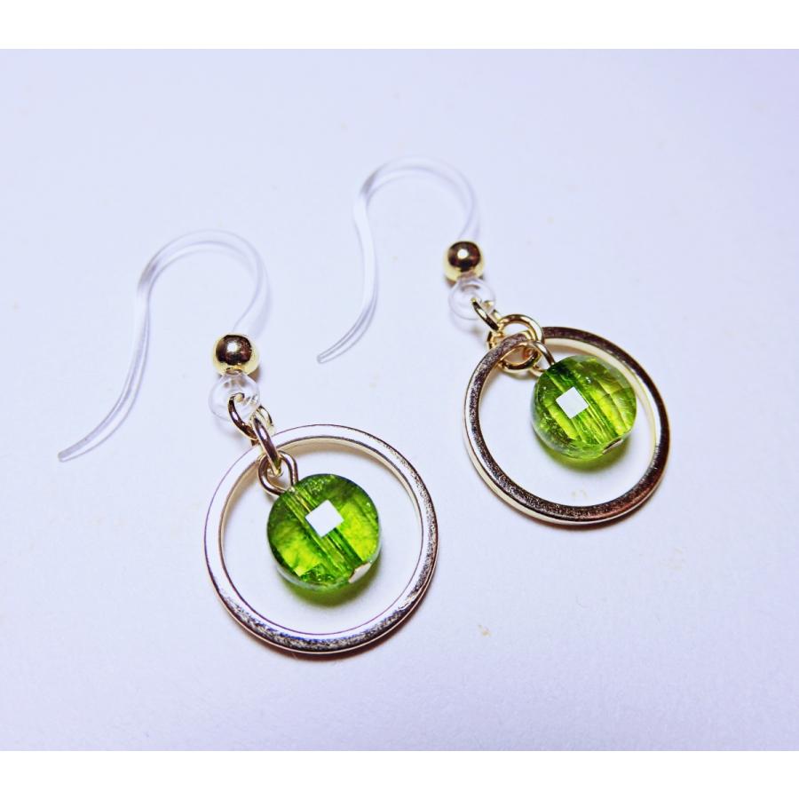 P976GGR-PE 樹脂ピアス ピアス アレルギー対応 金アレ ペリドット コインカット 　 : Kytice2 - 通販 -  Yahoo!ショッピング