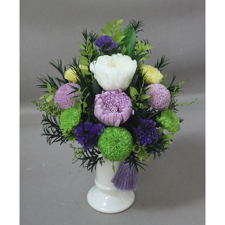 プリザーブドフラワー仏花アレンジ花器入り＊パープル系 : butupa 