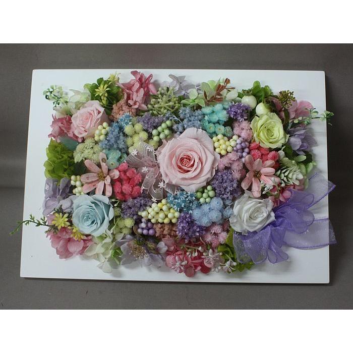 プリザーブドフラワー＊フレームケース入りアレンジ＊パステル系3