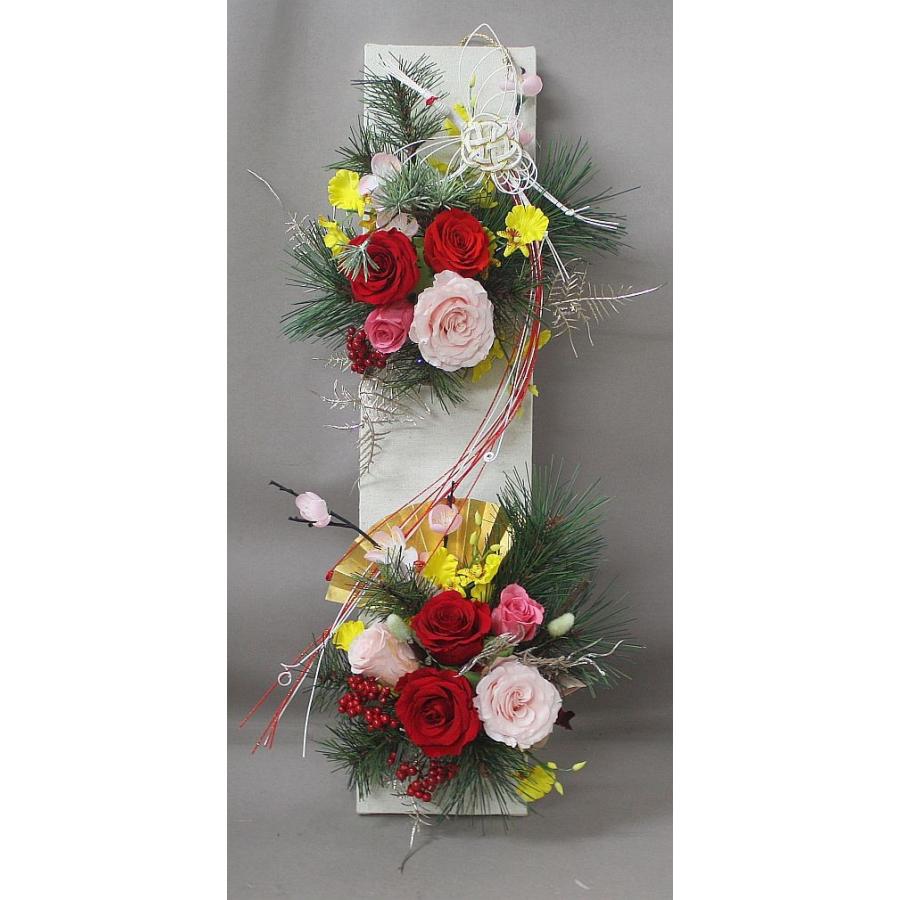 正月飾り壁掛け＊プリザーブド＆アートの正月飾り : プリザーブド