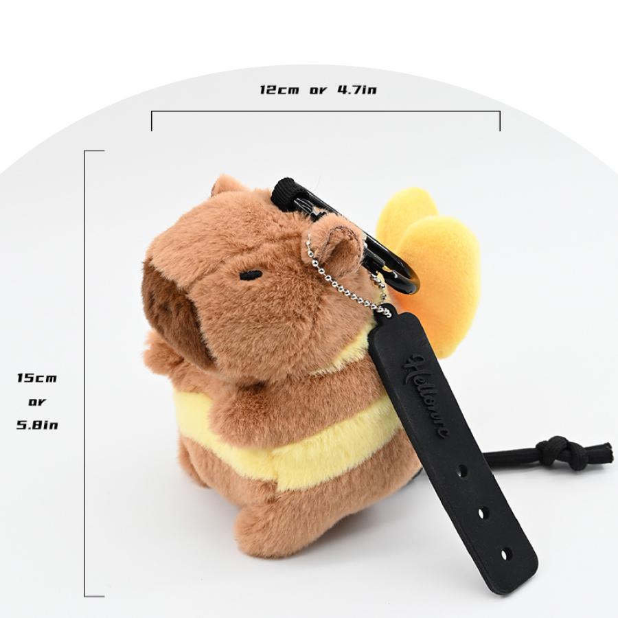 ボール2個＆ティー3本収納】ぬいぐるみゴルフボールホルダー カラビナ