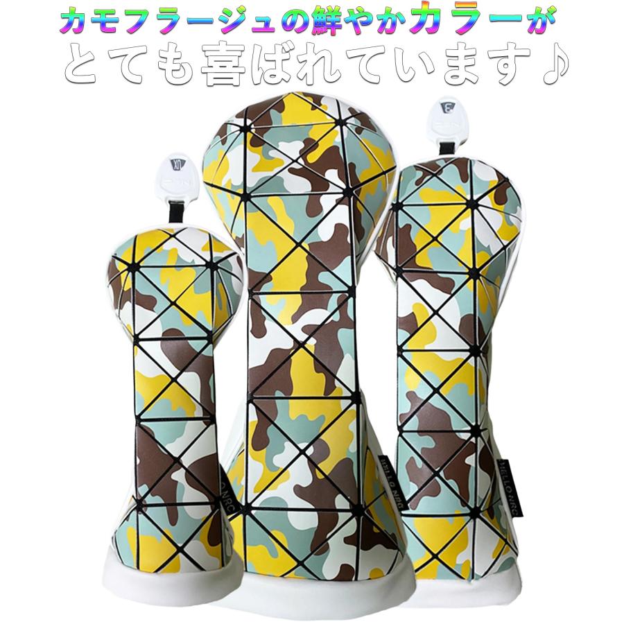 ゴルフ ヘッドカバー カモフラージュ ゴルフカバー ドライバー カバー