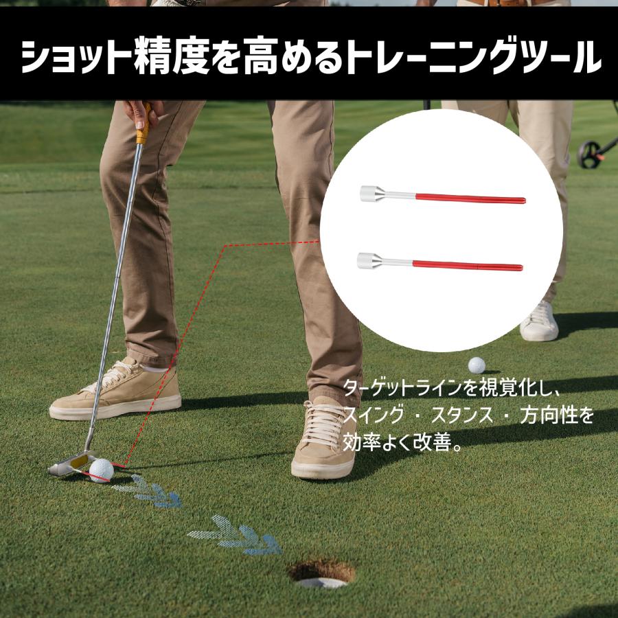 ゴルフ 練習器具 スイング練習 方向指示器 マグネット スイング軌道