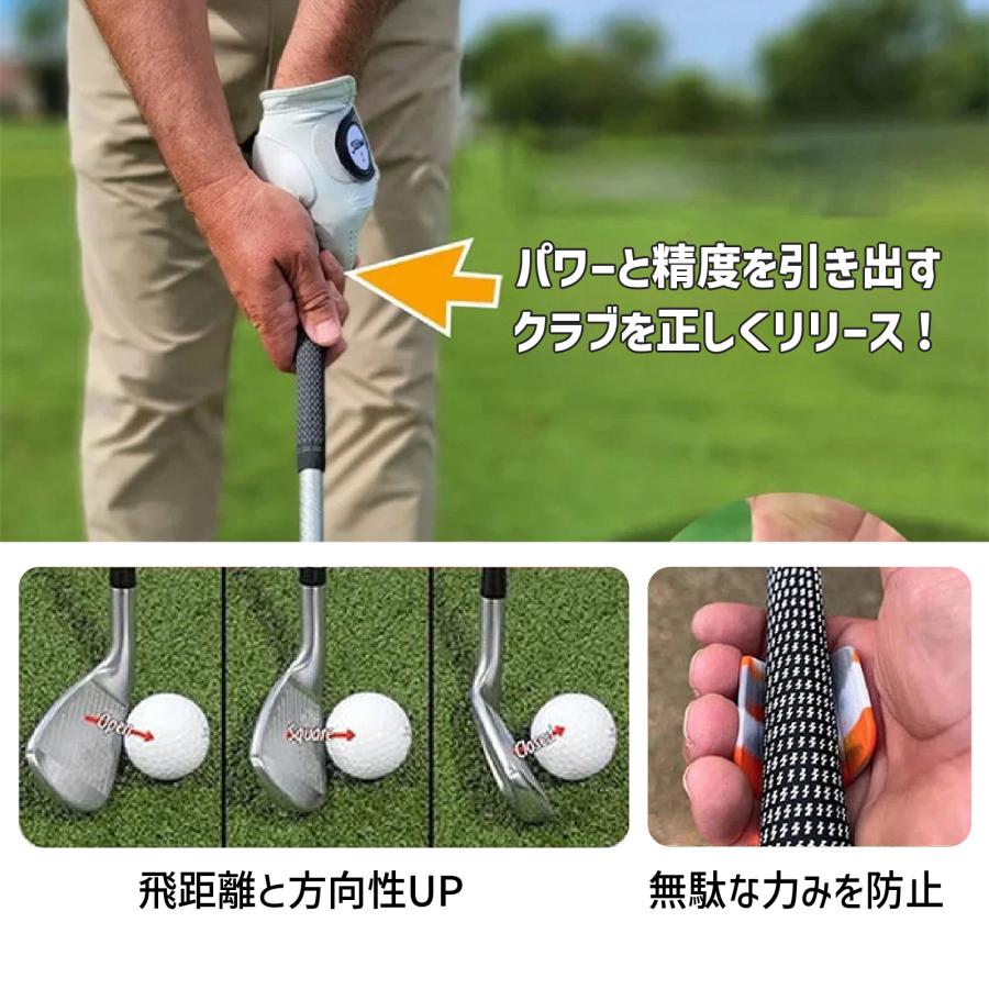 ゴルフグリップステッカー シリコン スイング練習器具 手首サポート
