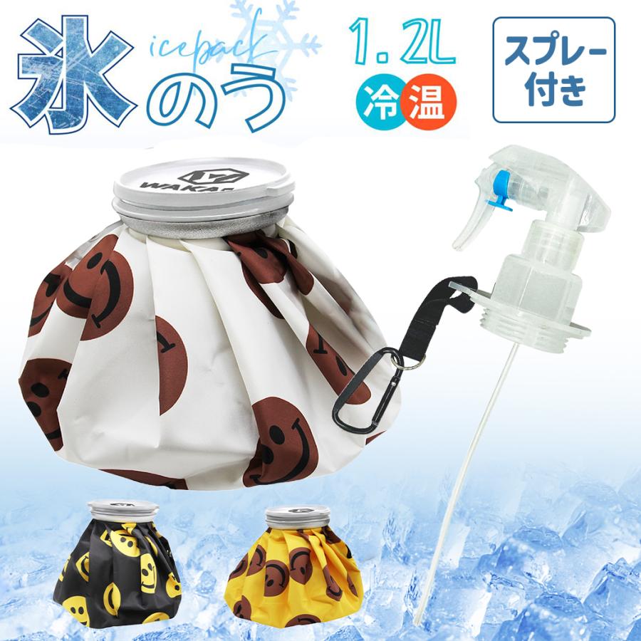 ゴルフ スプレー付き 氷のう 野球 アイスパック ベルト カラビナ付