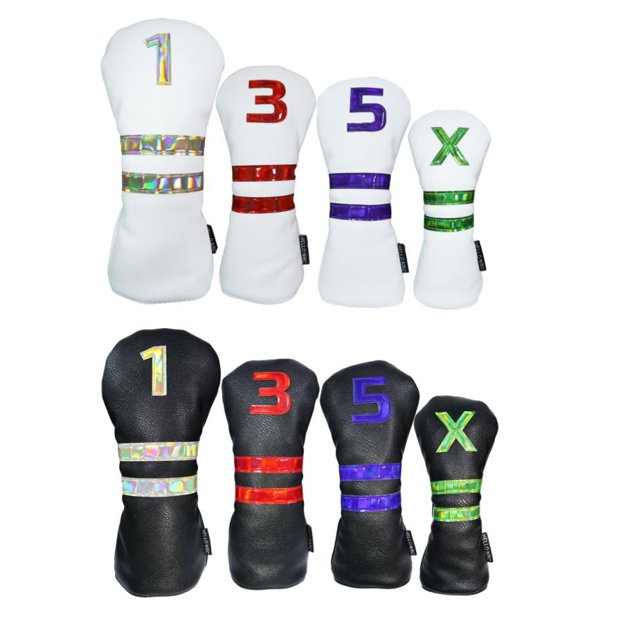 ゴルフ ゴルフヘッドカバー ドライバー用カバー ウッド用カバー ユーティリティ UT用カバー 4点セット 防水仕様 番手付き ギフト プレゼント ゴルフ ヘッドカバー ドライバー カバー ウッド ユーティリティ 用 UT