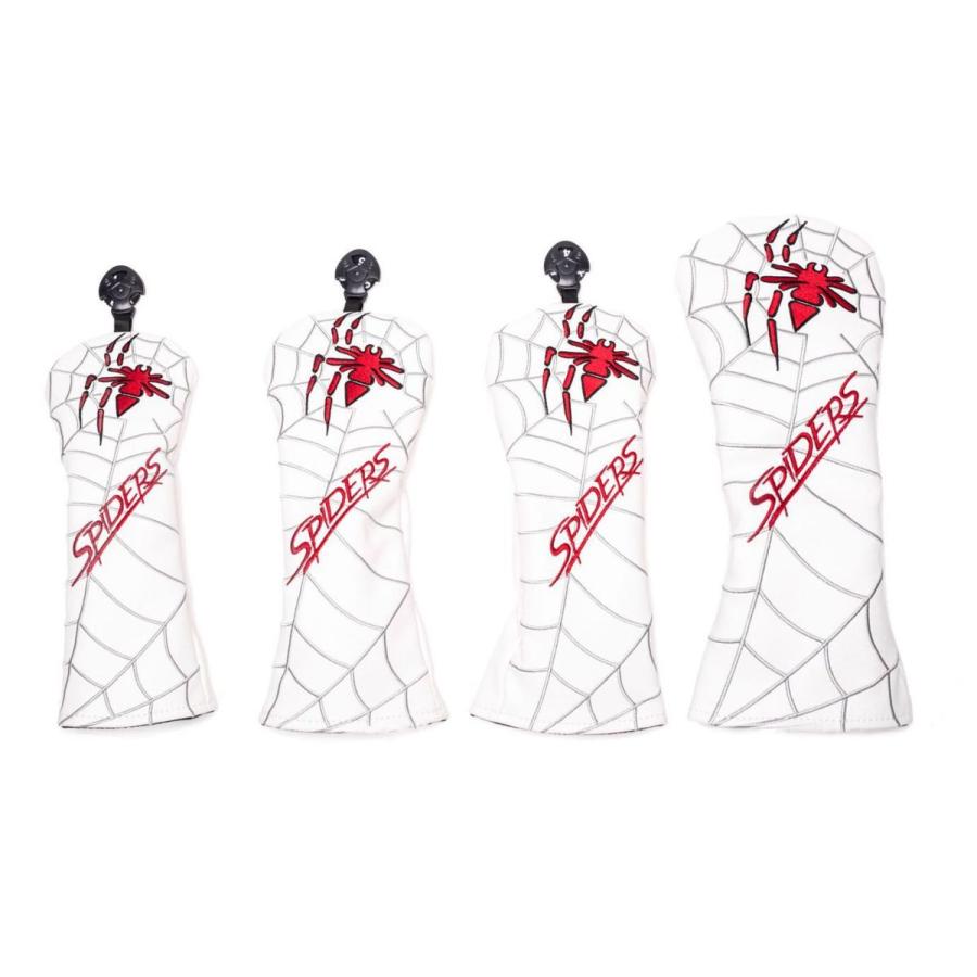 ゴルフ ヘッドカバー ドライバー ウッド FW 用 カバー ユーティリティ UT カバー 4点セット スパイダー 変換ダグ付き