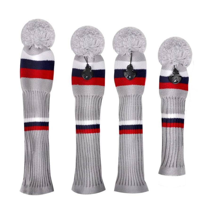 ゴルフ カバー ヘッドカバー 4点セット ドライバー ウッド 用 2点