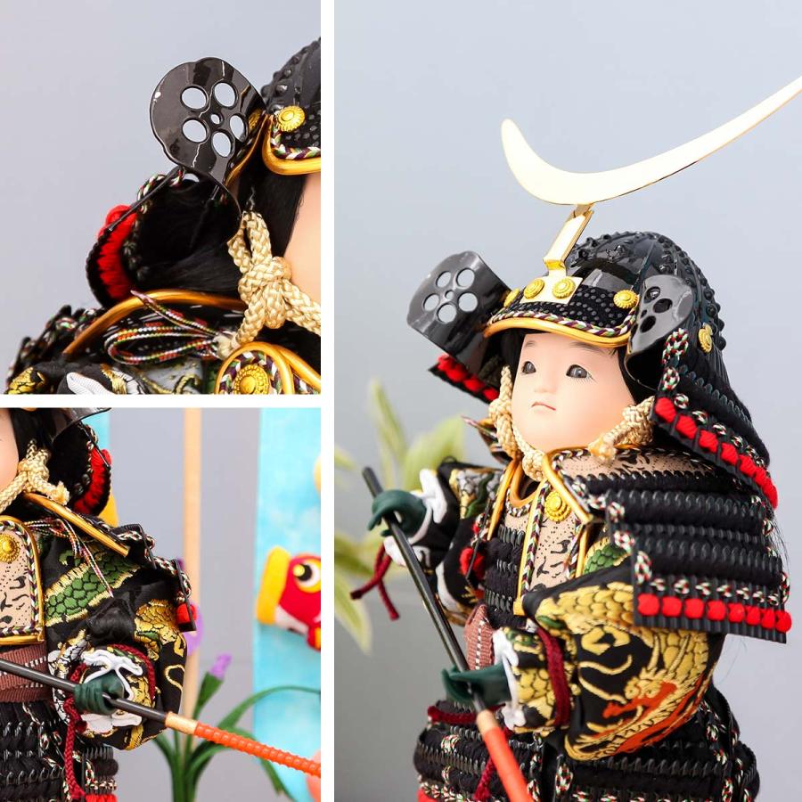好洋 作 五月人形 鎧着 大将 8号 颯 伊達 子供大将飾【ご優待割引価格