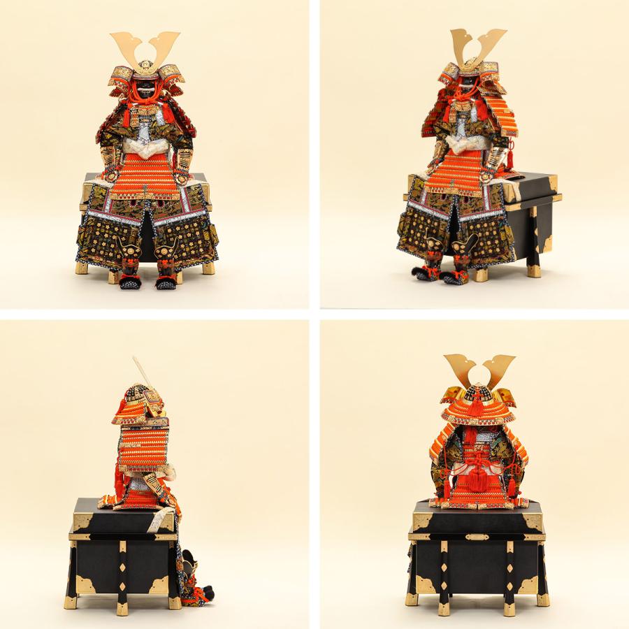 粟田口清信作 五月人形 鎧飾 13号 裾裏 大鍬 NO221【ご優待割引