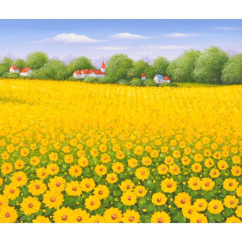 絵画 L オースチン ひまわり畑 F10 油彩 Gg K Nk4549 Ff 人形と結納 久宝堂yahoo 店 通販 Yahoo ショッピング