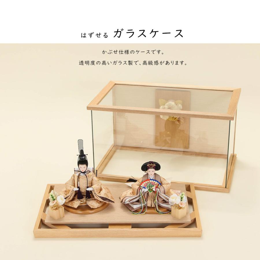 お雛様　ケース入り２段飾り 雛人形 ひな人形 衣装着二人ケース飾り【P81342】インターネット