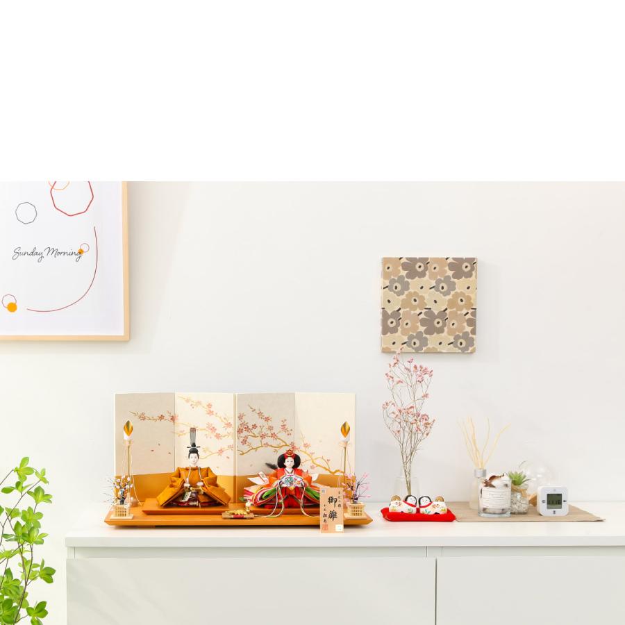 オフシーズン割引☆10％OFF！】小出松寿作 雛人形 十二番 正絹黄櫨染