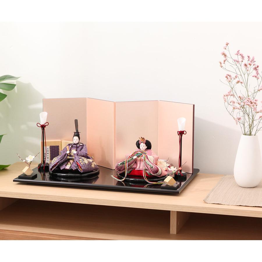 A7人気シール帳 【ご優待割引価格】柴田家千代作 雛人形 柳 葵 紫 金桜 親王飾 ひな人形 【WSO1841179401】(65560円)