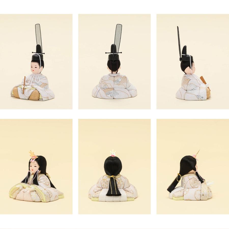 木目込人形　♥親王飾り❅小さい雛人形♥ 木目込み雛人形 かわいい 雛 きめこみ-ほし 三日月親王飾【ご