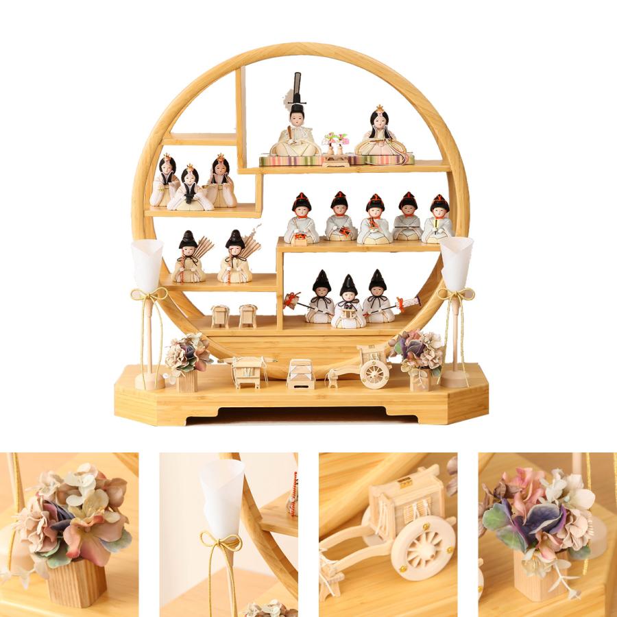 木目込み雛人形 かわいい 雛 きめこみ つき 丸窓【ご優待割引