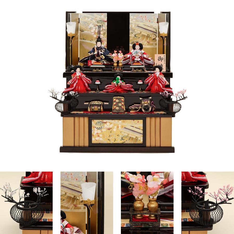 4/24〜4/27限定ポイント5倍】雛人形 収納 三段 黒棚桜 花梓収納 4/24〜4/27限定ポイント5倍】雛人形 収納 三段 黒棚桜 花梓収納