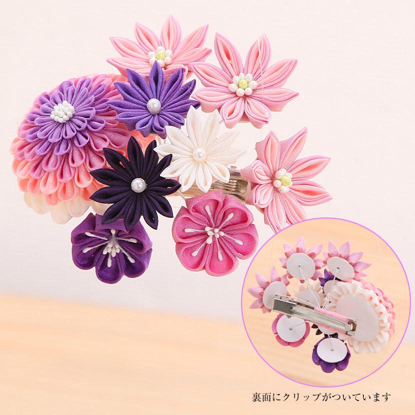 レビュープレゼント】つまみ細工羽子板アクリルケース付 8号 パープルD