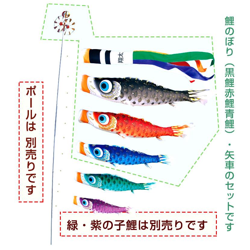 徳永鯉 【ポイント10倍】鯉のぼり 大型セット 日本製 夢はるか 3m 6点