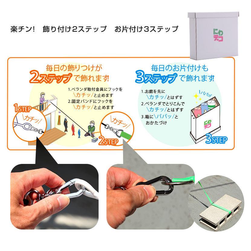【ポイント10倍】こいのぼり にわでこセット 日本製 鯉のぼり ちりめん京錦1.2m 徳永鯉 ポリエステル 撥水加工の画像