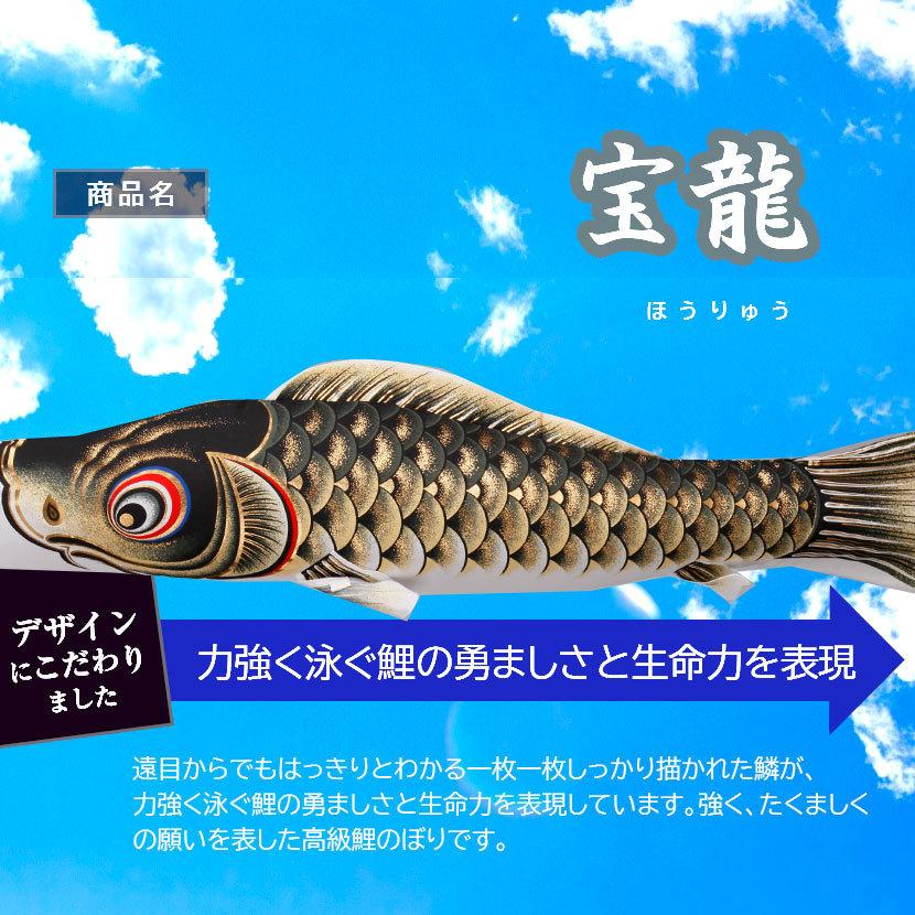 こいのぼり お庭用杭打込みセット 鯉のぼり 宝龍 3m 矢車