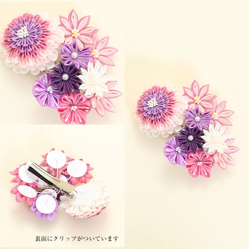 レビュープレゼント】つまみ細工羽子板飾り 8号 パープルD