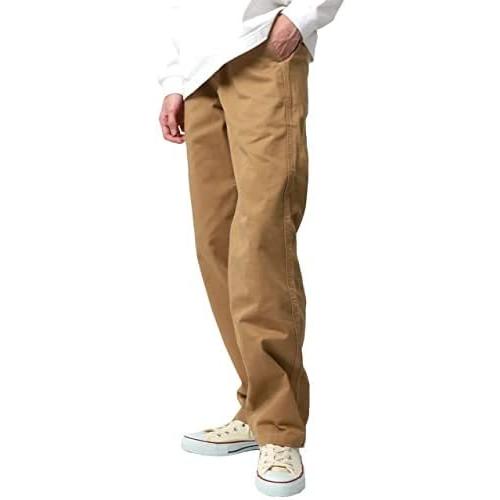 ジーニズム エドウィン ズボン メンズ チノ ロングパンツ ルーズ ストレート カラーパンツ キャメル 30 激安単価で