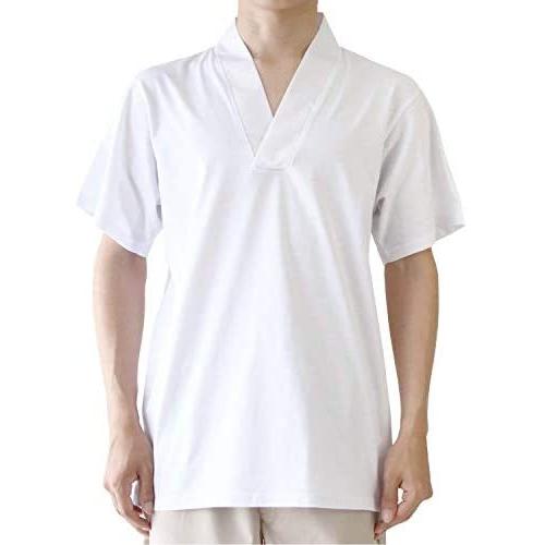 キョウエツ 半襦袢 Tシャツ 夏用 絽 洗える 男性 襦袢 S おすすめネット WEB限定カラー ホワイト メンズ