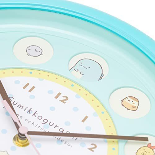ティーズファクトリー T S Factory 掛け時計 すみっコぐらし 丸窓ウォールクロック アナログ 静音 連続秒針 ブルー ブルー 超お買い得