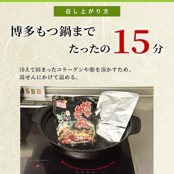 モツ鍋 もつ鍋 博多 牛 もつ ホルモン 鍋 セット ちゃんぽん お取り寄せ 常温保存 長期保存可能 牛もつ鍋セット 3-4人前|kyushu-gochisoubin|17