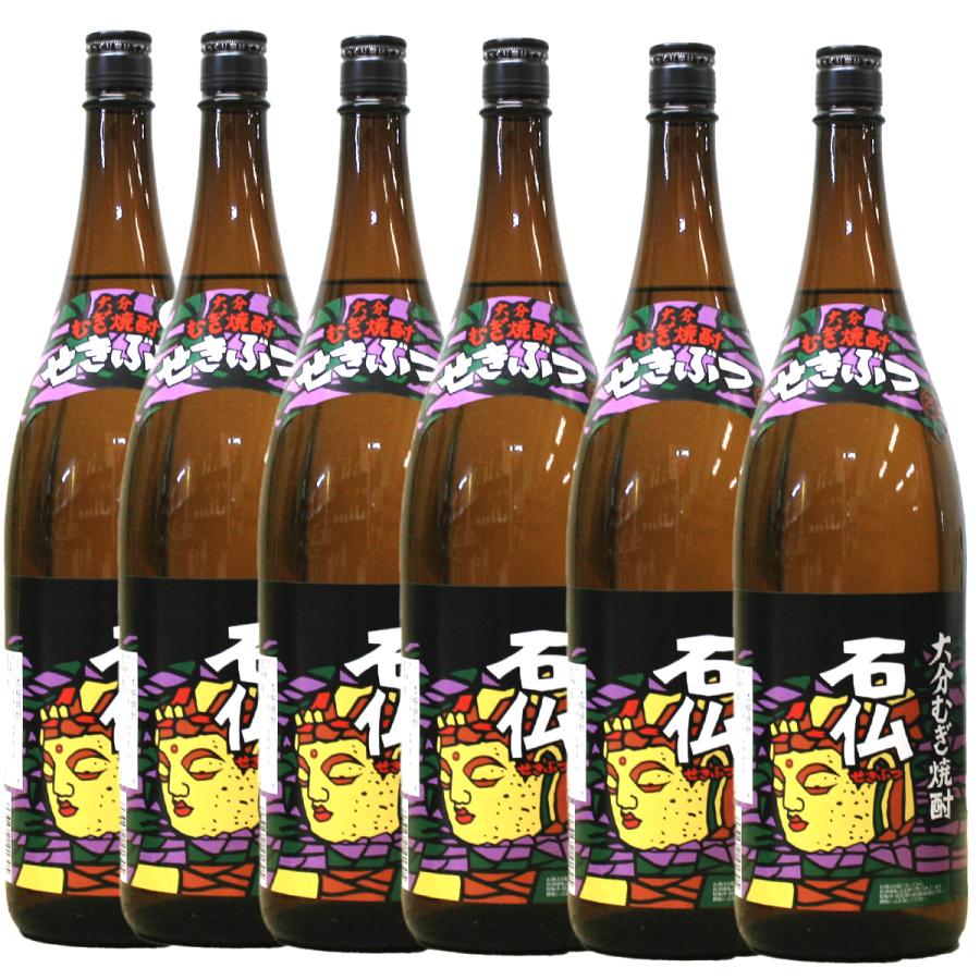 焼酎 25% 1800ml 6本セット 石仏 せきぶつ 25° 1800ml×6本セット 大分麦焼酎 久家本店 : 九州焼酎