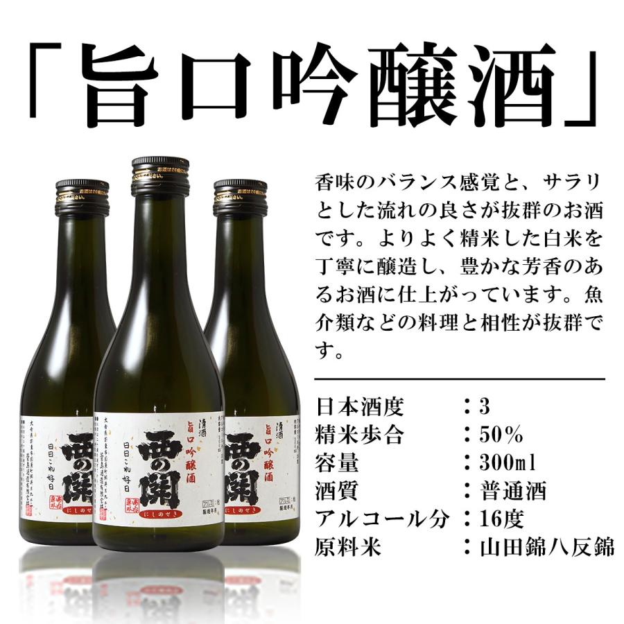 父の日ギフト 杜氏厳選日本酒セレクト飲み比べセット 300ml×5本 (簡易包装無料)西の横綱西の関 大分日本酒｜kyushu-shouchu-club｜08