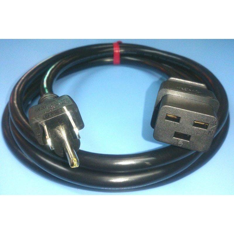 2m 5-15:C19 UPS サーバー電源コード NEMA規格の C-19プラグ付電源