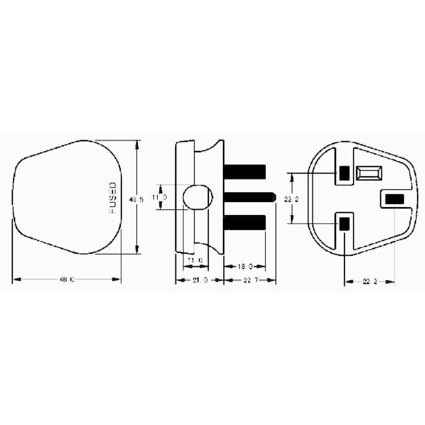 BFタイプ カテゴリーI 角形3P コード取付プラグ 515-NSL 13A BFタイプ カテゴリーI 角形3P コード取付プラグ 515-NSL 13A