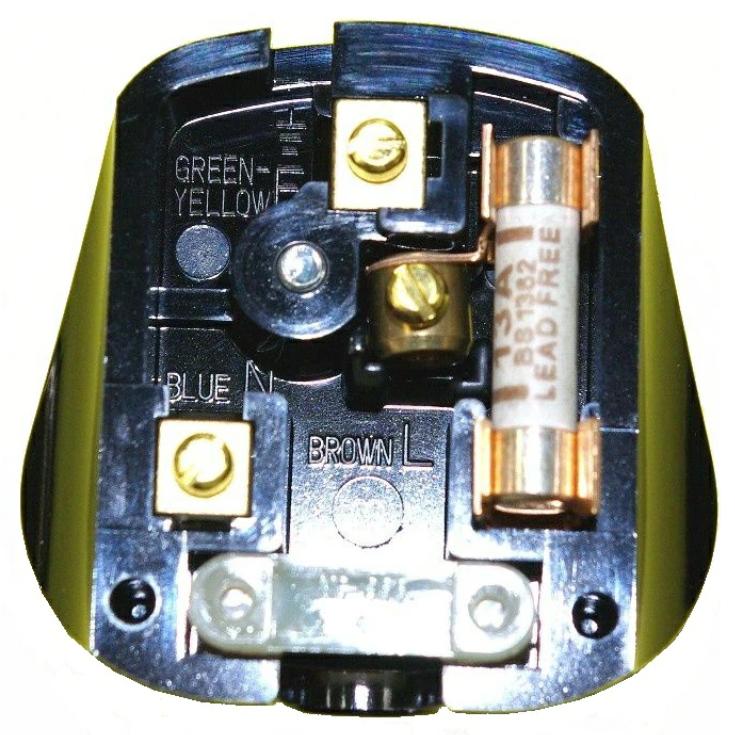 BFタイプ カテゴリーI 角形3P コード取付プラグ 515-NSL 13Aヒューズ