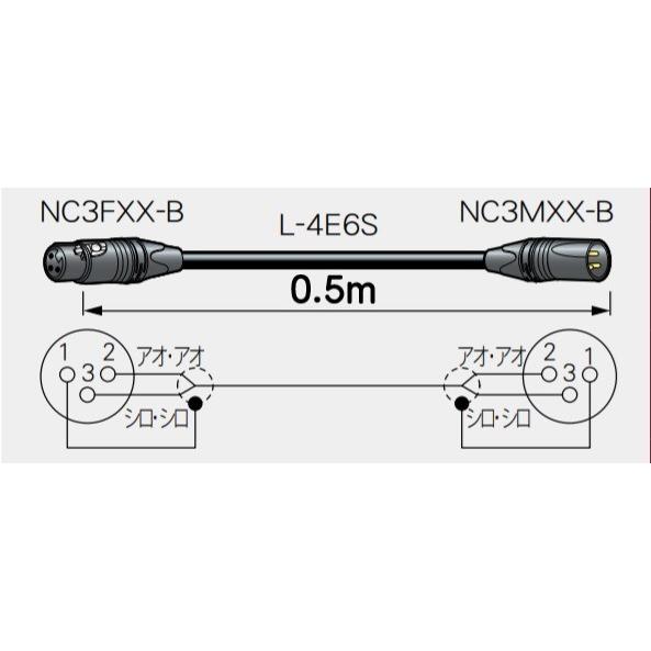 CANARE（カナレ） キャノンケーブル 3ピン 延長ケーブル 0．5mノイ