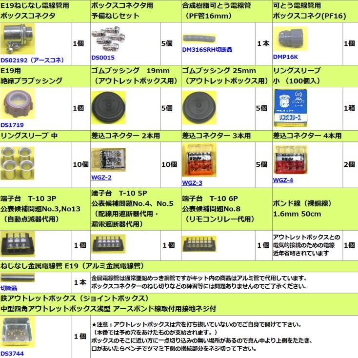 第二種電気工事士技能試験練習用スターターセット 工具・電線・配線