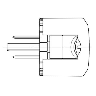 明工社 輸出用（UL・CSA登録品）医用Ｌ型プラグ接地プラグ ＭＥ７０７４ 15A 125V 白１０個販売 - 3