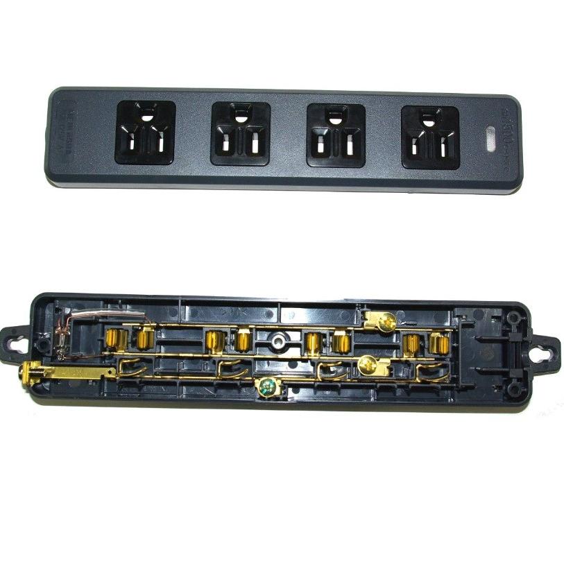 自作用 4口 黒い電源タップ MR7704BB 【10個セット】 : 秋葉原の九州