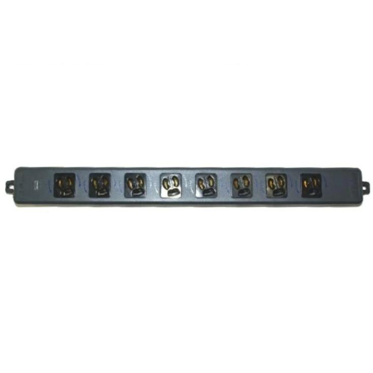 自作用 8口 黒い電源タップ 抜け止め ロック式 MR7908BB コードなし