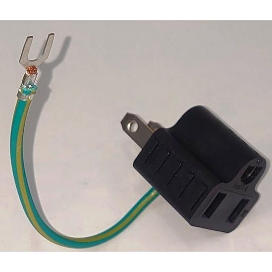 125V15A接地アダプタアースリード 端子付 3P2P変換アダプタ